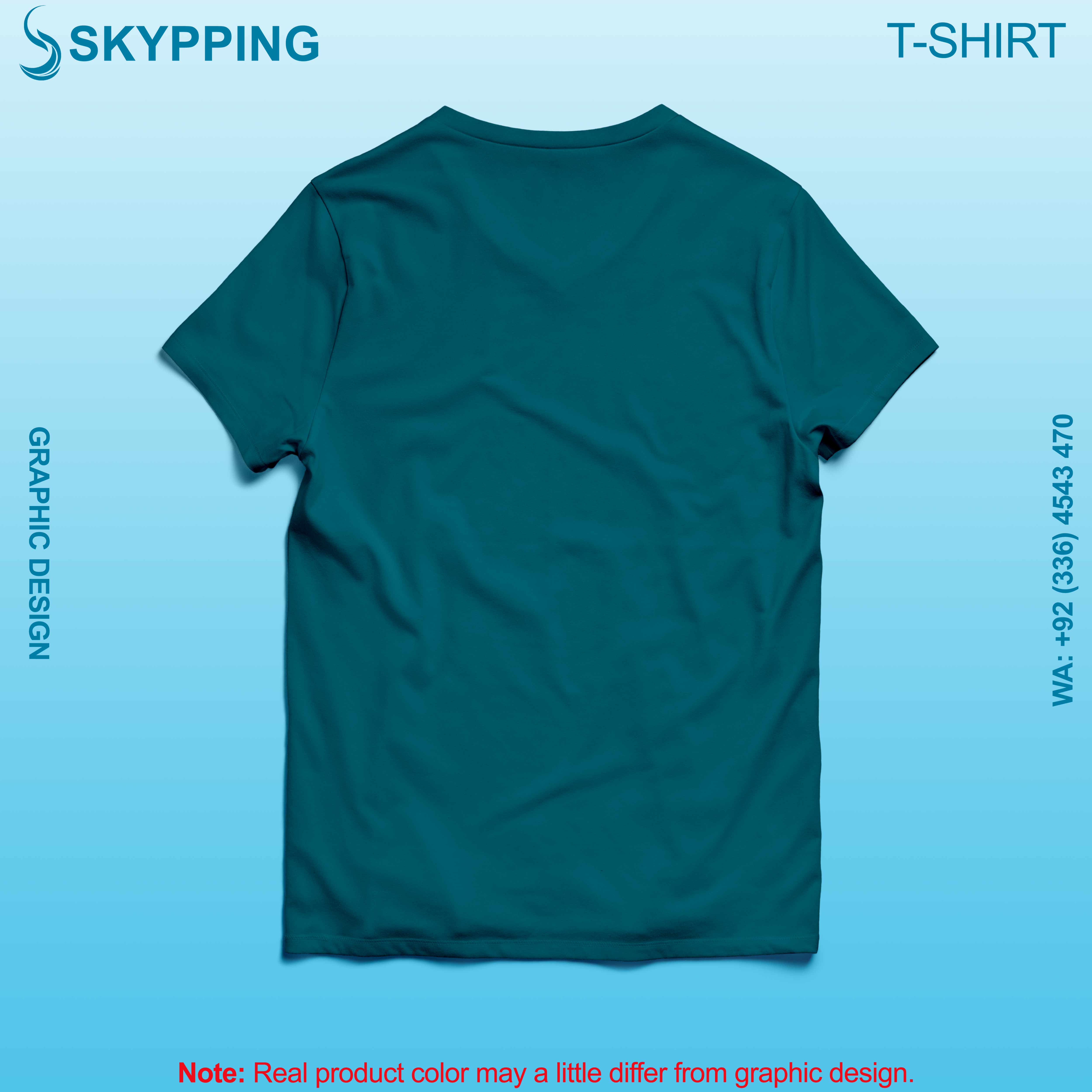 V-Neck Short set-in style sleeve long length t-shirt with shoulder panel for men